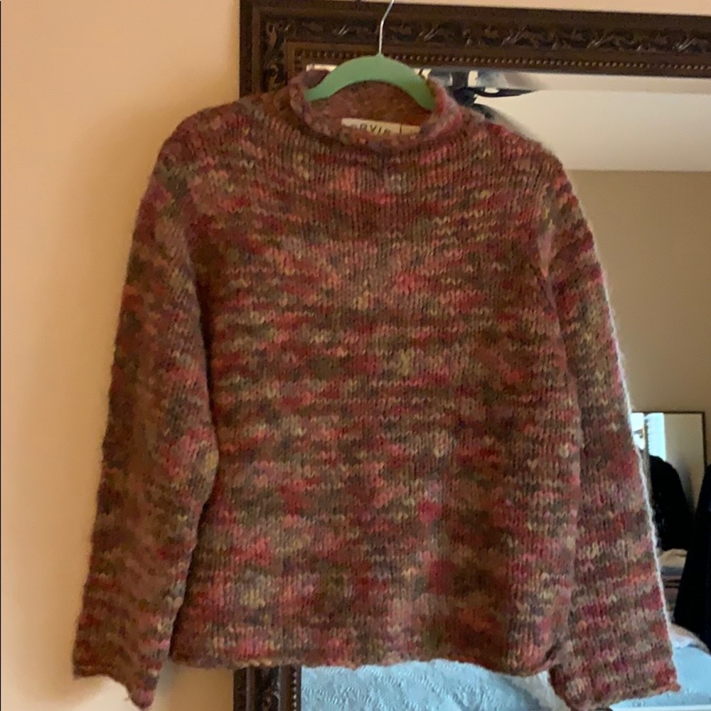 Orvis multi colored wool sweater